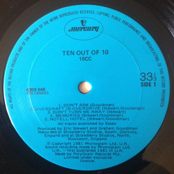 10cc : Ten Out Of 10 (LP, Album)