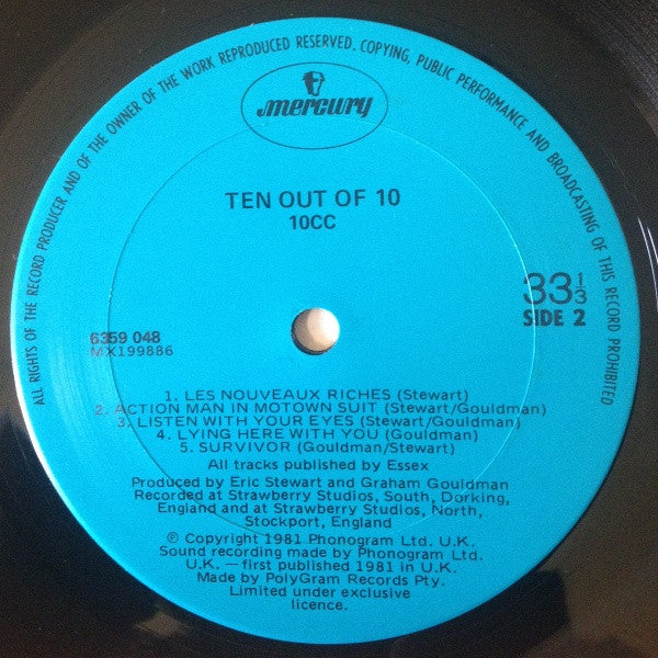 10cc : Ten Out Of 10 (LP, Album)