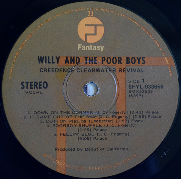 Creedence Clearwater Revival : Willy And The Poor Boys (LP, Album)