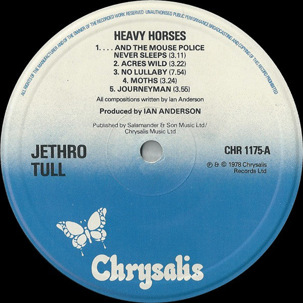 Jethro Tull : Heavy Horses (LP, Album, Emb)