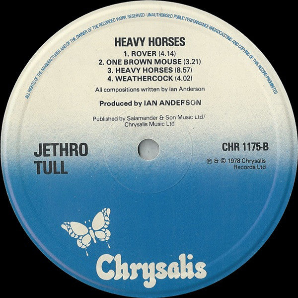 Jethro Tull : Heavy Horses (LP, Album, Emb)