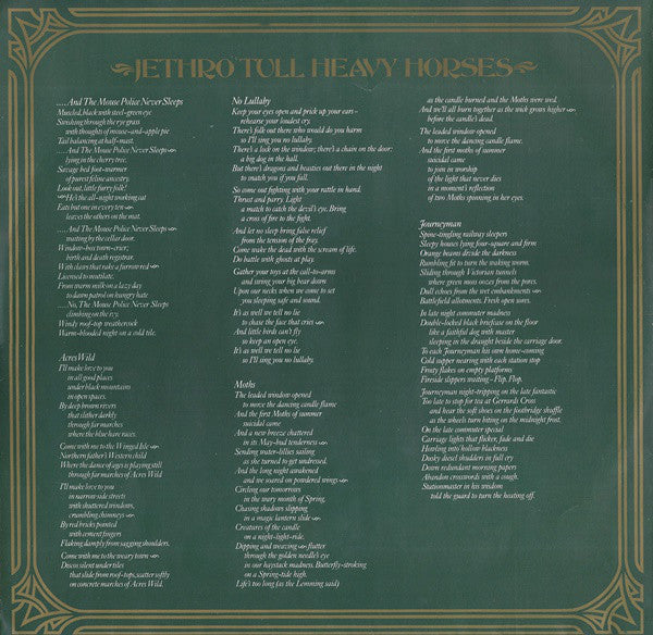 Jethro Tull : Heavy Horses (LP, Album, Emb)