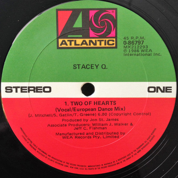 Stacey Q : Two Of Hearts (12")