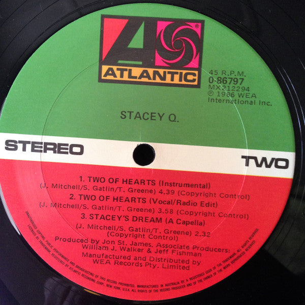 Stacey Q : Two Of Hearts (12")