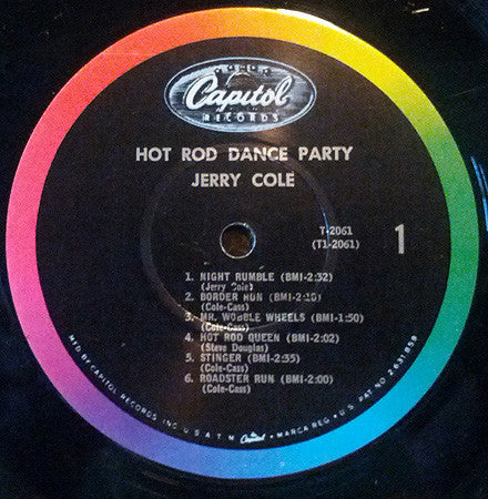 Jerry Cole and His Spacemen : Hot Rod Dance Party (LP, Mono, Los)