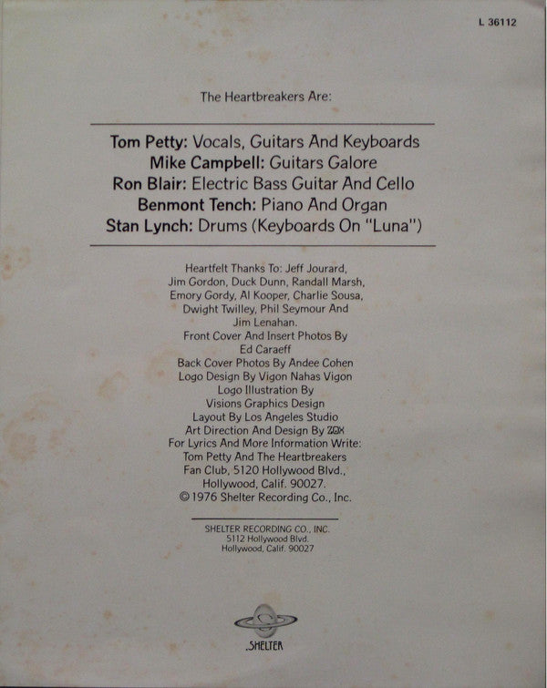 Tom Petty And The Heartbreakers : Tom Petty And The Heartbreakers (LP, Album, RE)