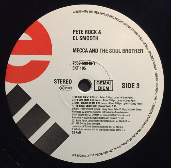 Pete Rock & CL Smooth* : Mecca And The Soul Brother (2xLP, Album, RE)