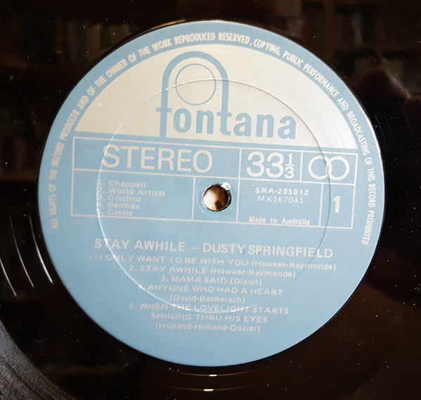 Dusty Springfield : Stay Awhile (LP, Album, RE, Gat)