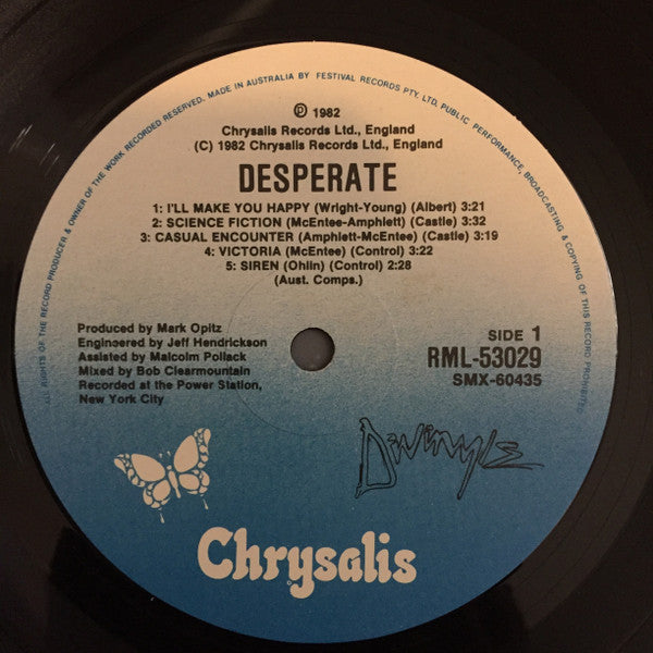 Divinyls : Desperate (LP, Album)