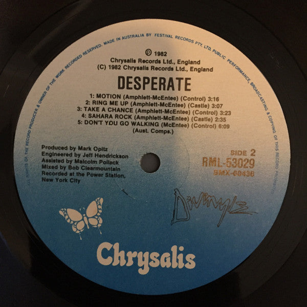 Divinyls : Desperate (LP, Album)