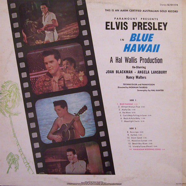 Elvis Presley : Blue Hawaii (LP, Album, RE)