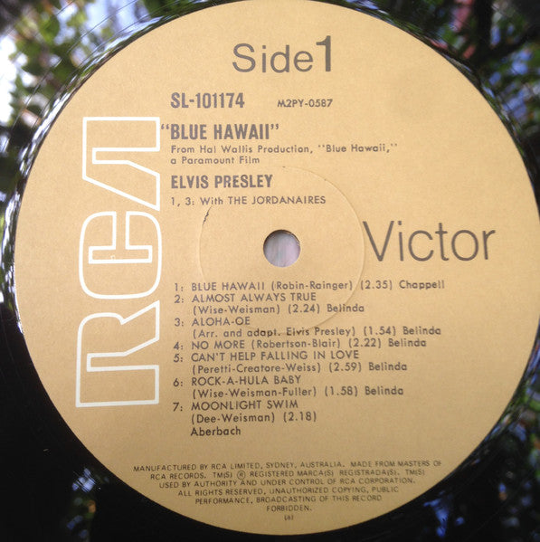 Elvis Presley : Blue Hawaii (LP, Album, RE)