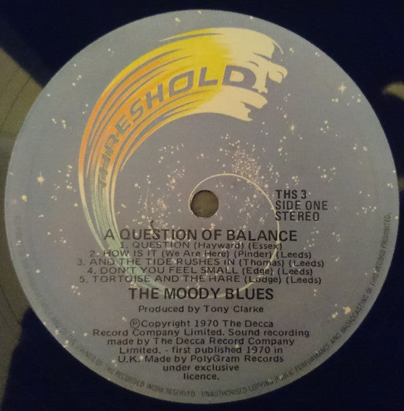 The Moody Blues : A Question Of Balance (LP, Album, RE, Gat)