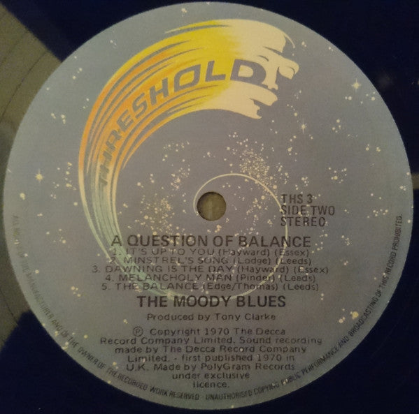 The Moody Blues : A Question Of Balance (LP, Album, RE, Gat)