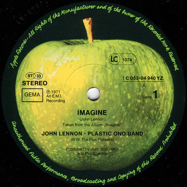 John Lennon - Plastic Ono Band* : Imagine (12", Maxi)