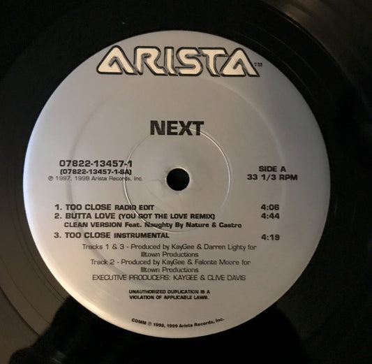 Next (2) : Too Close (12", RE, Sil)