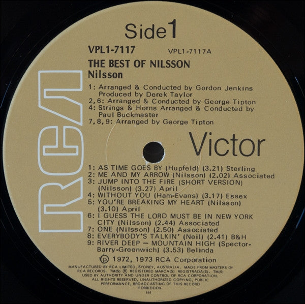 Nilsson* : The Best Of Nilsson (LP, Album, Comp)