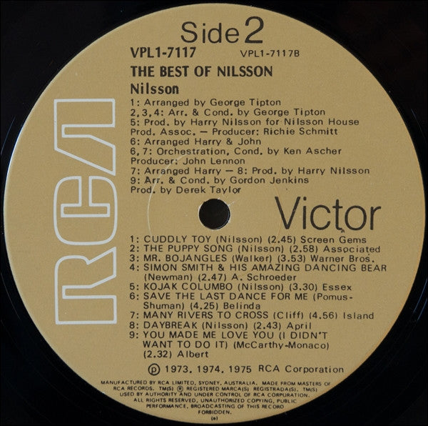 Nilsson* : The Best Of Nilsson (LP, Album, Comp)