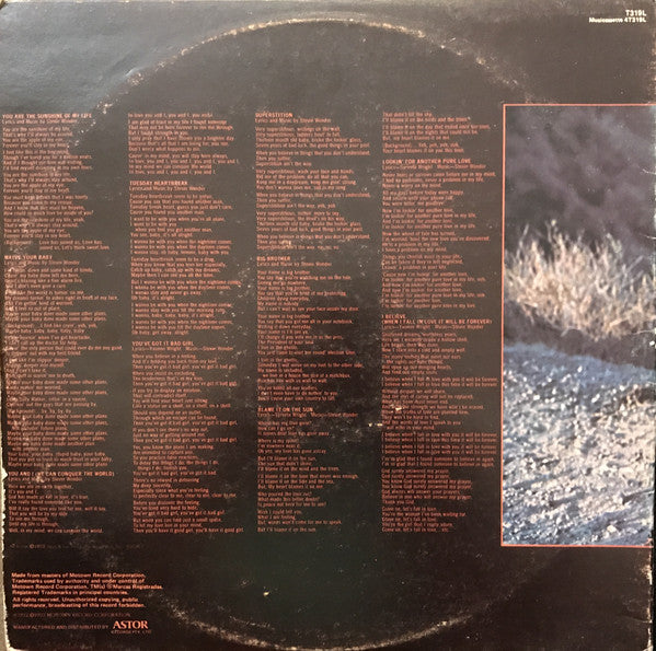 Stevie Wonder : Talking Book (LP, Album, RE, Gat)