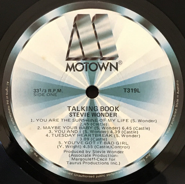 Stevie Wonder : Talking Book (LP, Album, RE, Gat)