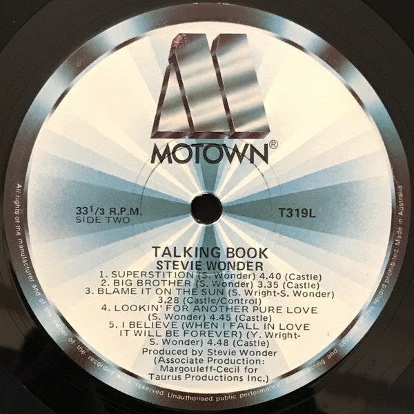 Stevie Wonder : Talking Book (LP, Album, RE, Gat)