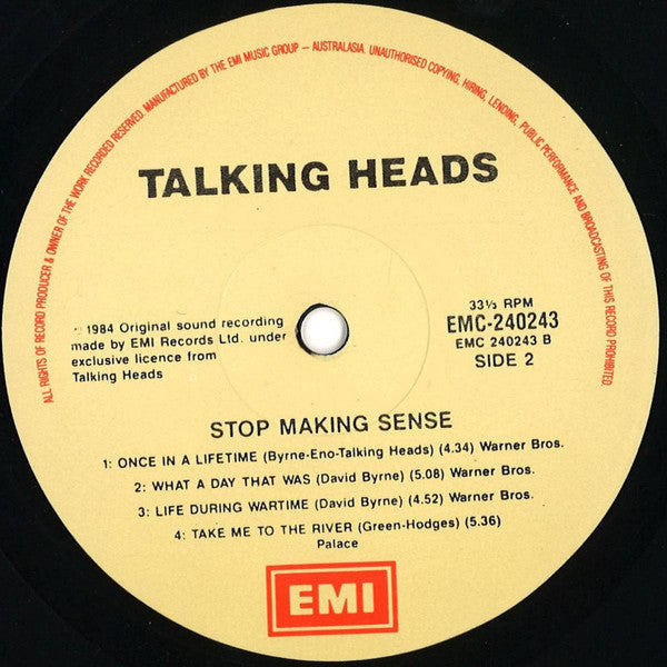 Talking Heads : Stop Making Sense (LP, Album)