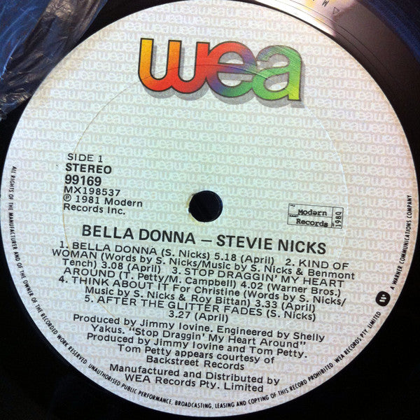 Stevie Nicks : Bella Donna (LP, Album)