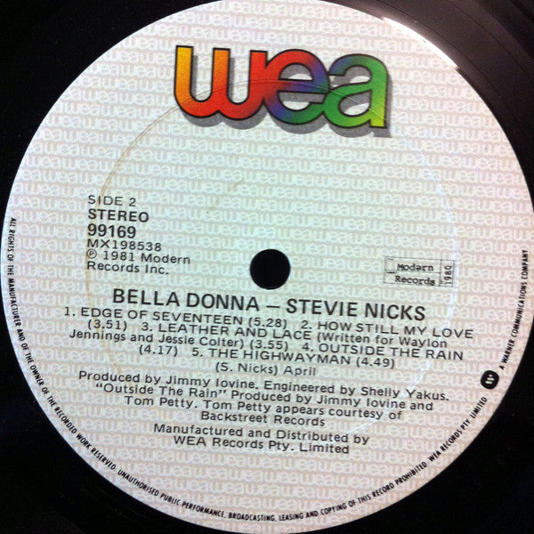 Stevie Nicks : Bella Donna (LP, Album)