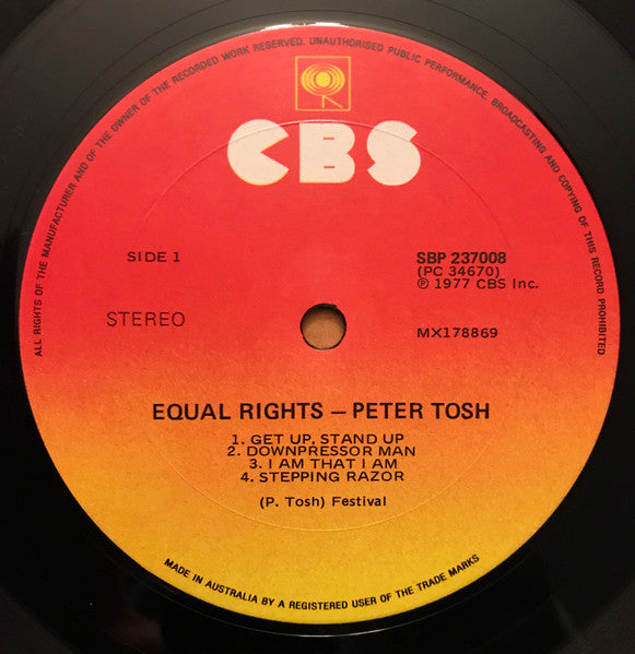 Peter Tosh : Equal Rights (LP, Album)