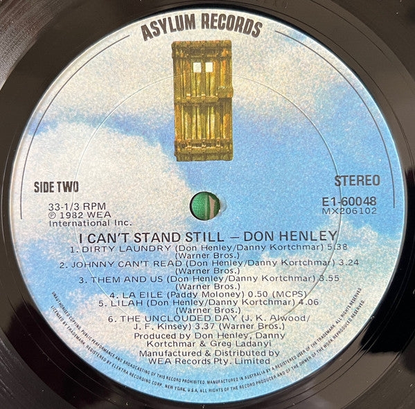Don Henley : I Can't Stand Still (LP, Album)