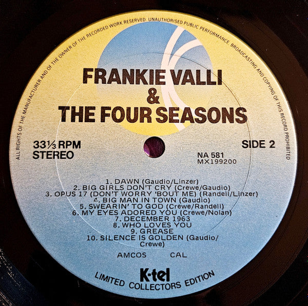 The Four Seasons, Frankie Valli : Frankie Valli & The Four Seasons (LP, Comp, Ltd)