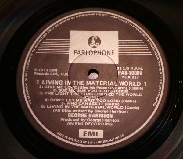 George Harrison : Living In The Material World (LP, Album, RE, Gat)