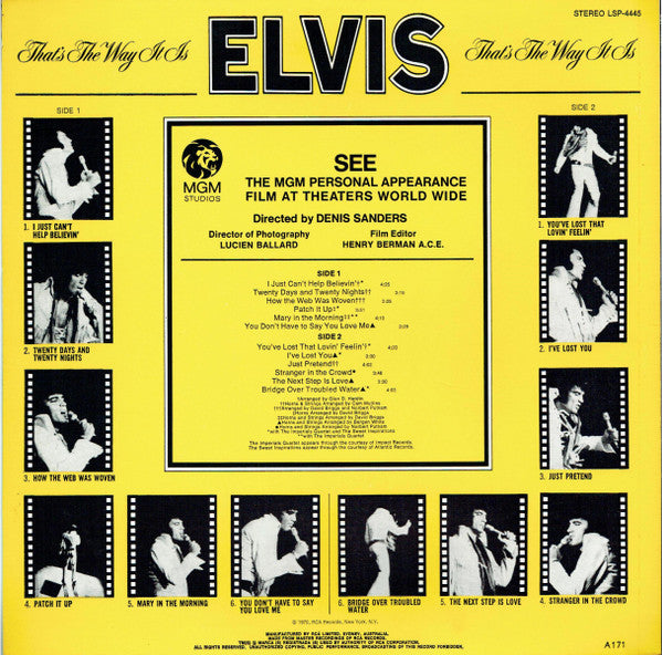 Elvis* : That's The Way It Is (LP, Album)