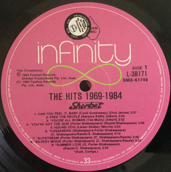 Sherbet : The Hits 1969 - 1984 (LP, Comp)