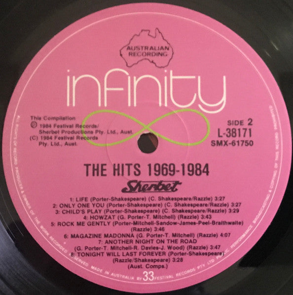 Sherbet : The Hits 1969 - 1984 (LP, Comp)