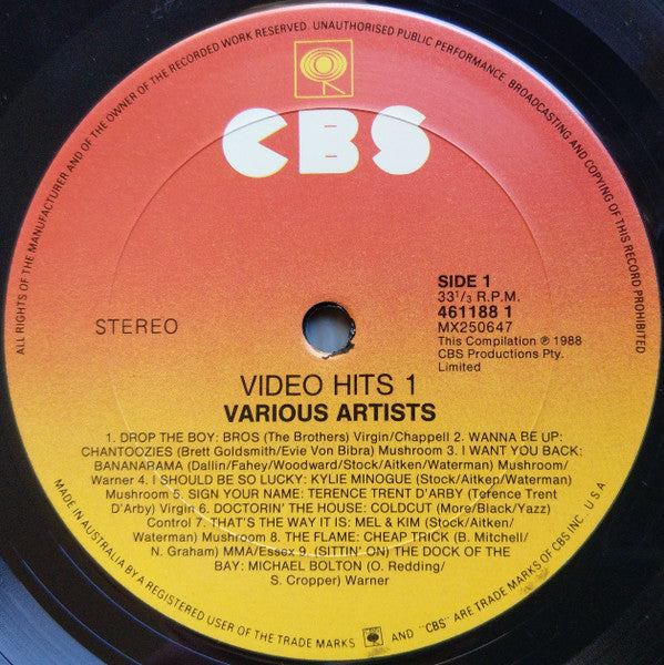 Various : Video Hits 1 (LP, Comp)