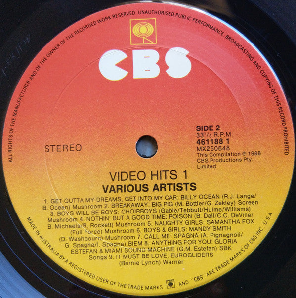 Various : Video Hits 1 (LP, Comp)