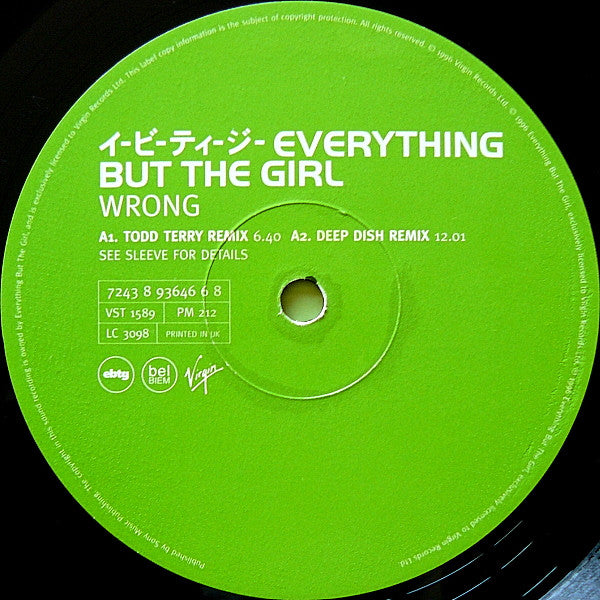 Everything But The Girl : Wrong (12", Single)