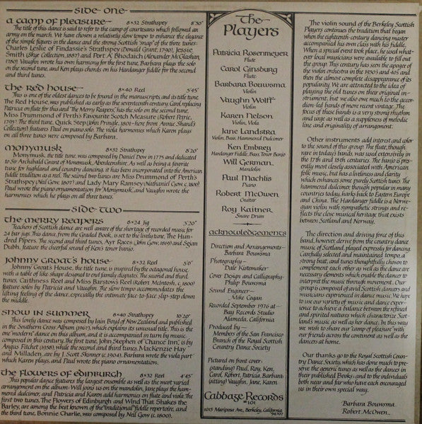 The Berkeley Scottish Players : A Camp Of Pleasure (LP, Album)