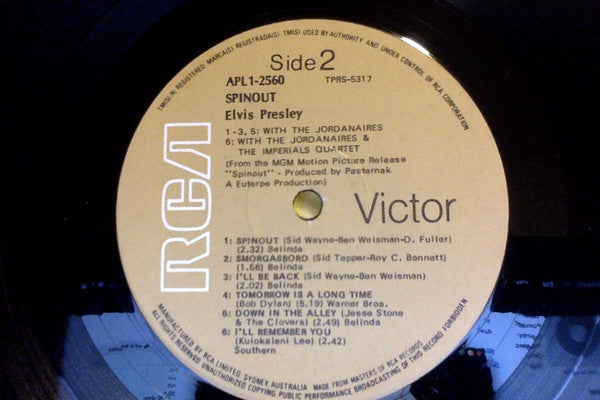 Elvis Presley : Spinout (LP, Album, RE)