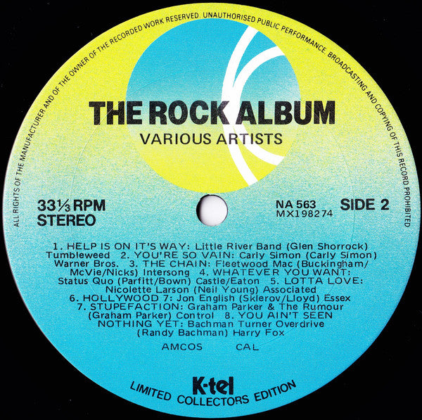 Various : The Rock Album (LP, Album, Comp, Ltd)
