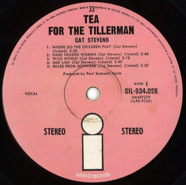 Cat Stevens : Tea For The Tillerman (LP, Album)