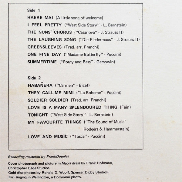 Kiri Te Kanawa : The Best Of Kiri (LP)