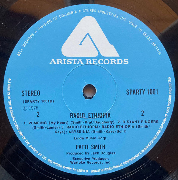 Patti Smith Group : Radio Ethiopia (LP, Album, Blu)