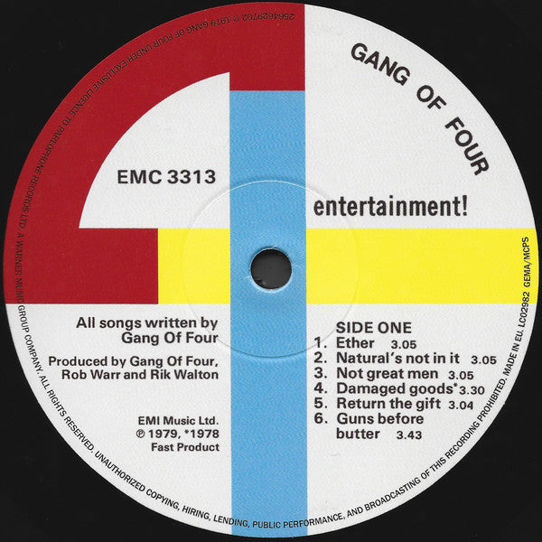 Gang Of Four : Entertainment! (LP, Album, RE)