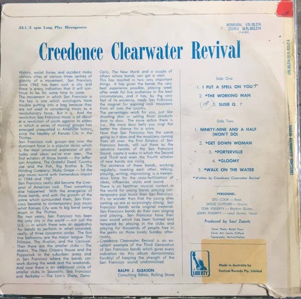 Creedence Clearwater Revival : Creedence Clearwater Revival (LP, Album)