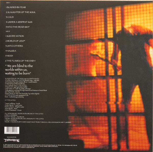 At The Gates : Slaughter Of The Soul (LP, Album, RE, RM, Ful)
