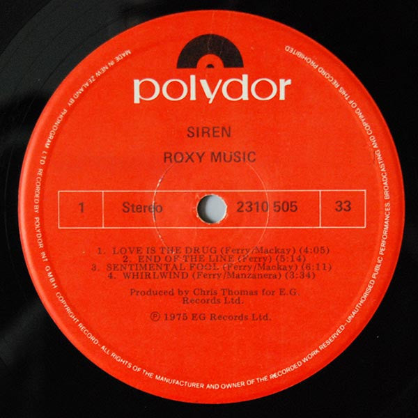Roxy Music : Siren (LP, Album, RE)