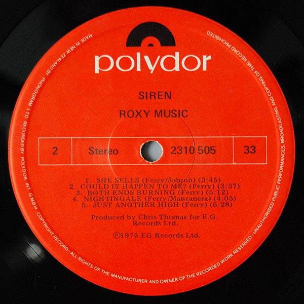 Roxy Music : Siren (LP, Album, RE)