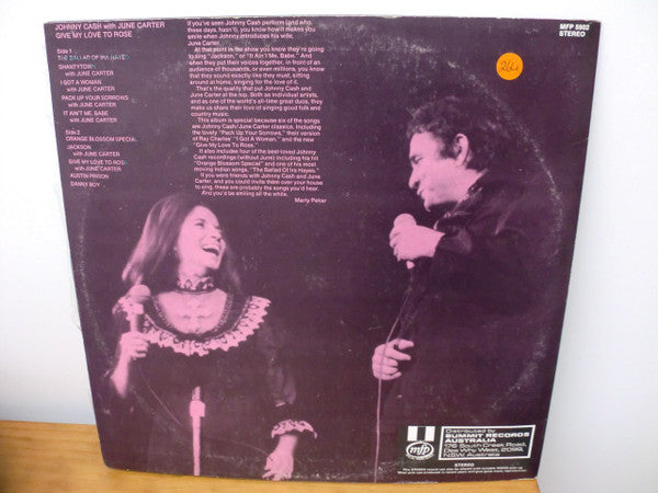 Johnny Cash With June Carter : Give My Love To Rose (LP, Comp)